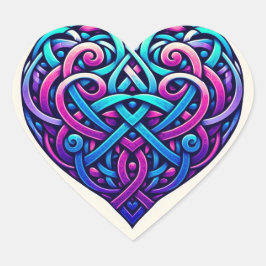 Adesivo Coração Tricolor Celtic Heart