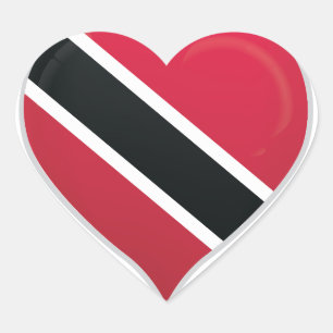 Adesivo Coração Trinidad dan Tobago ama o cartaz do orgulho da ban