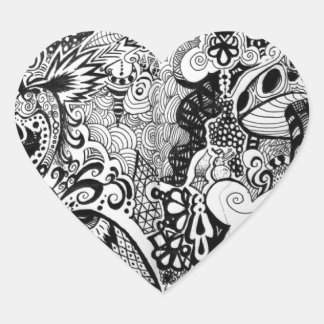 Adesivo Coração Trippy Art Design