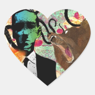 Adesivo Coração Trippy Frankenstein Art