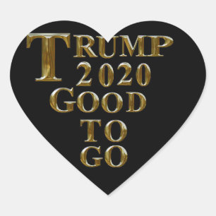 ADESIVO CORAÇÃO TRUMP 2020 É BOM IR
