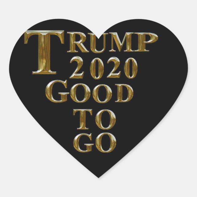 ADESIVO CORAÇÃO TRUMP 2020 É BOM IR (Frente)