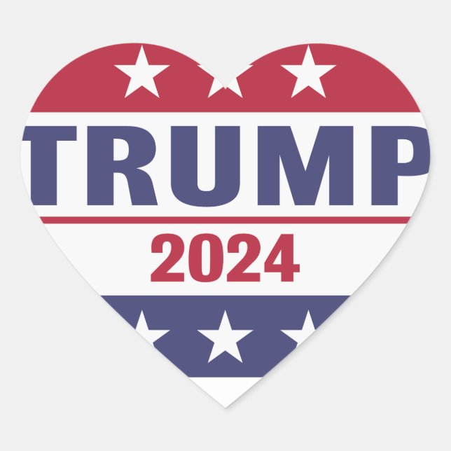 Adesivo Coração Trump 2024 (Frente)