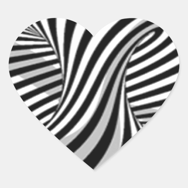 Adesivo Coração truques ópticos (Frente)