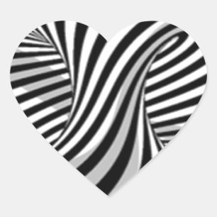 Adesivo Coração truques ópticos