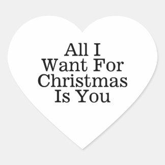 Adesivo Coração Tudo o que eu quero no Natal é você romântico