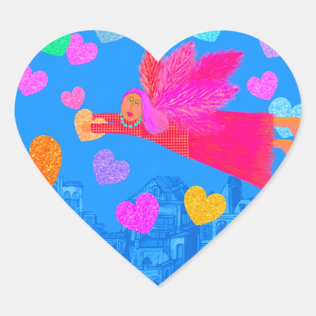 Adesivo Coração Tudo o que Você Precisa É Amor (Frente)