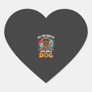 Adesivo Coração Tudo o que Você Precisa É Amor e um Gráfico de Cac
