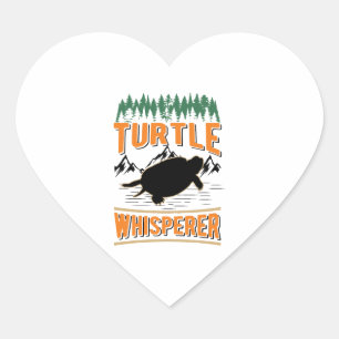 Adesivo Coração Turtle Whisperer Mini
