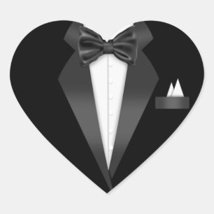 Adesivo Coração Tuxedo