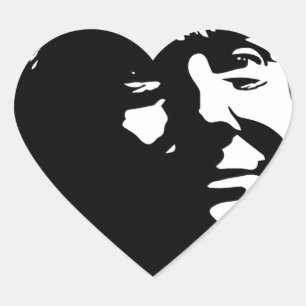 Adesivo Coração Twitter da imagem da silhueta do presidente Donald