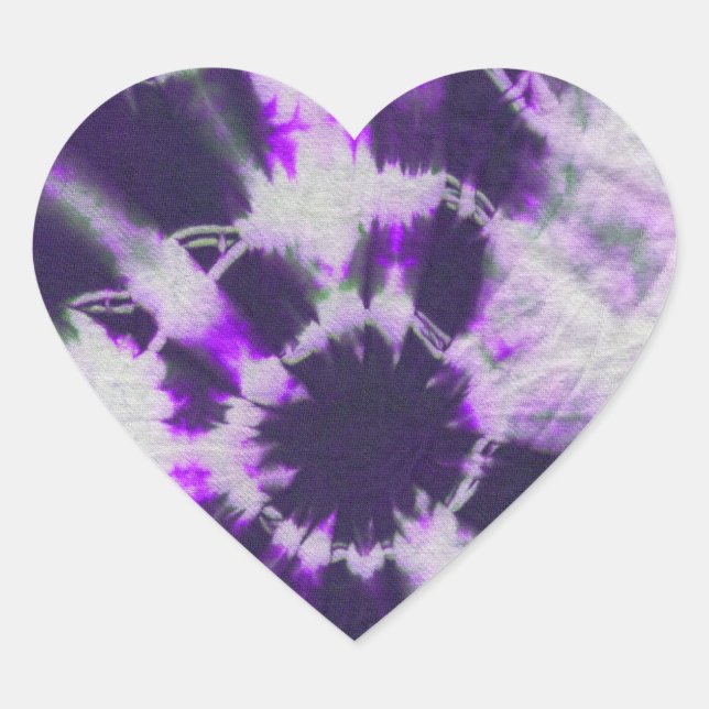 Adesivo Coração Tye Dye Composition #1 por Michael Moffa (Frente)