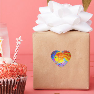 Adesivo Coração Um Ano de Amor Peixe Tropical 1º Aniversário