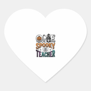 Adesivo Coração Um Design de Vetor de Halloween de um Professor As