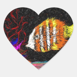 Adesivo Coração Um Peixe De Muitos