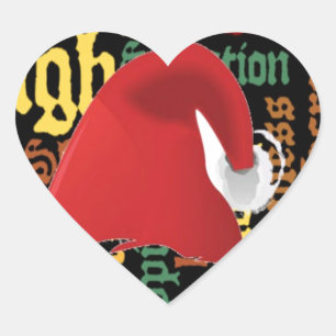 Adesivo Coração Um presente de Natal Tenha um belo dia e uma noite