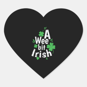 Adesivo Coração Uma semana mordeu Ruas irlandesas. Dia dos Patrick