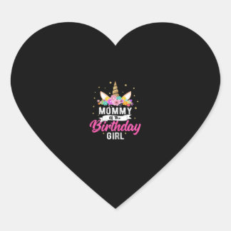 Adesivo Coração Unicorn Birthday Shirt Mommy Of The Birthday Girl