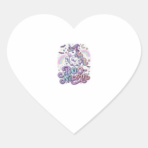 Adesivo Coração Unicorn Boo-nicorn Vetor Premium Design de Vetor_1