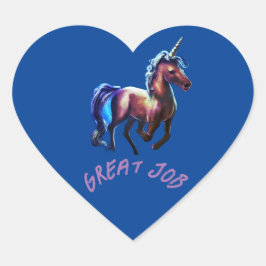 Adesivo Coração Unicorn Sticker