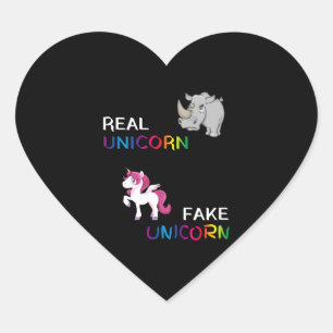 Adesivo Coração unicórnio real