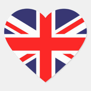 Adesivo Coração Union Jack clássico