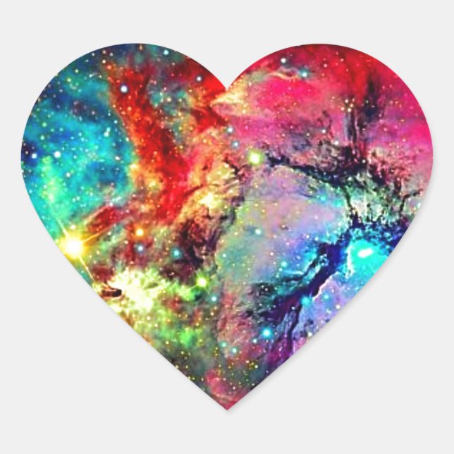 Adesivo Coração Universo (Frente)