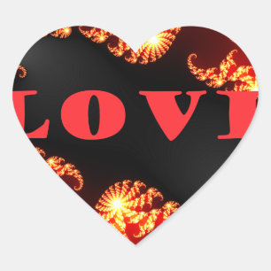 Adesivo Coração Universo colorido incrível e lindo Texto de amor