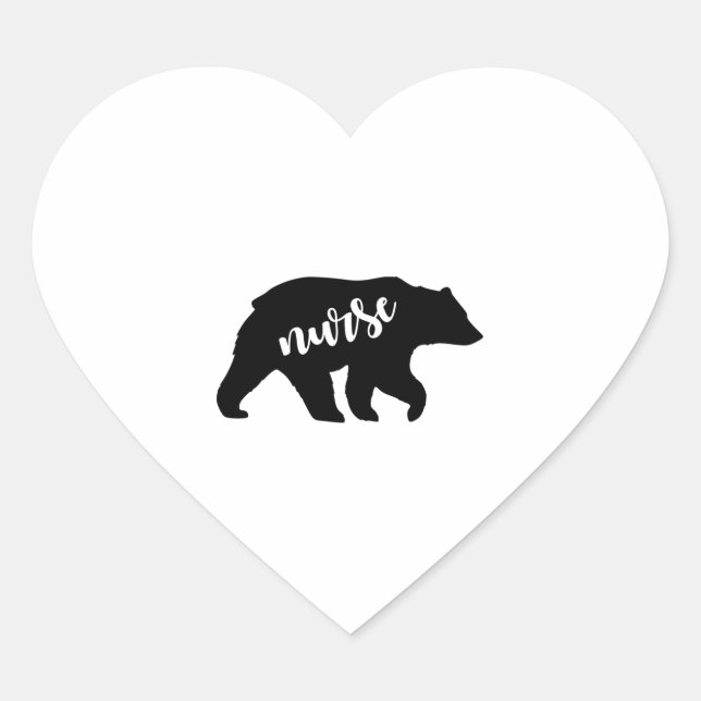 Adesivo Coração Urso Urso (Frente)