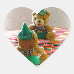 Adesivo Coração Ursos de Pelúcia