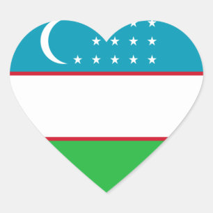 Adesivo Coração uzbekistan