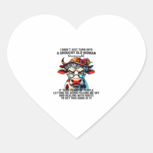 Adesivo Coração Vaca, eu não me tornei uma vovó.