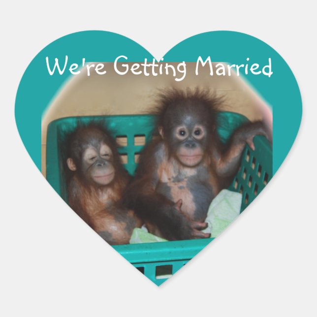 Adesivo Coração Vamos nos casar (Frente)