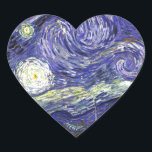 Adesivo Coração Van Gogh Starry Night<br><div class="desc">Van Gogh Starry Night</div>