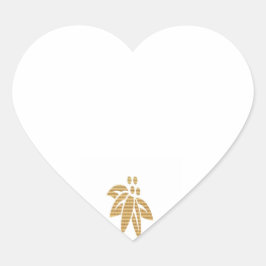 Adesivo Coração VAZIOS HEART com Ornamento de Arte de Miniatura