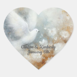 Adesivo Coração Vedante de Coração Personalizável Floral da Porta 