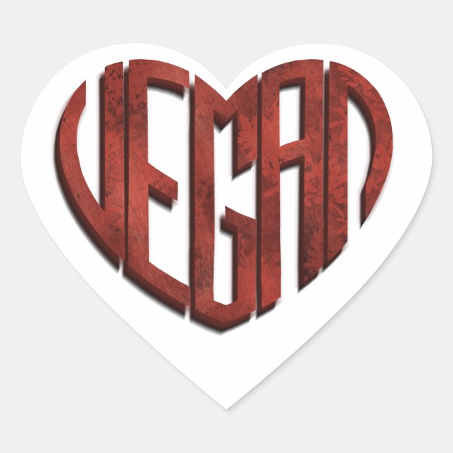 Adesivo Coração Vegan Flower Heart (Frente)