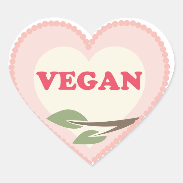 Adesivo Coração Vegan Heart (Frente)