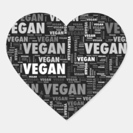 Adesivo Coração Vegan Love design