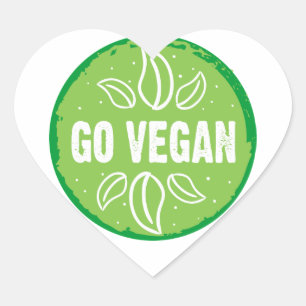 Adesivo Coração Vegan, vegan, veggie, vegetariano,