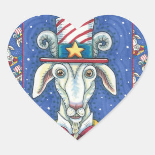 ADESIVO CORAÇÃO VELHO TIO SAM, FAZENDA PATRIÓTICA BILLYGOAT