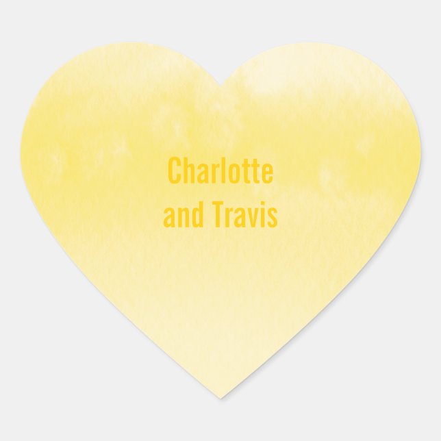 Adesivo Coração VELOCIDADOR: amarelo-impermeável ombre (Frente)