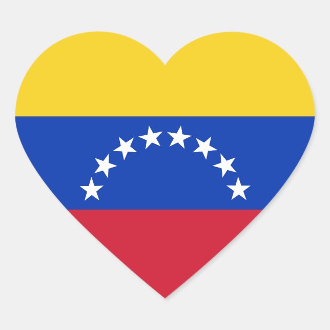 Adesivo Coração Venezuela Flag Heart Sticker (Frente)