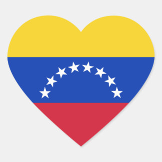 Adesivo Coração Venezuela Flag Heart Sticker