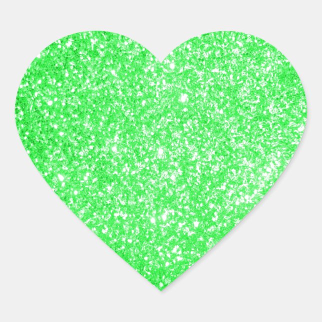 Adesivo Coração Verde brilhante (Frente)