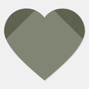 Adesivo Coração Verde Musgo Moderno