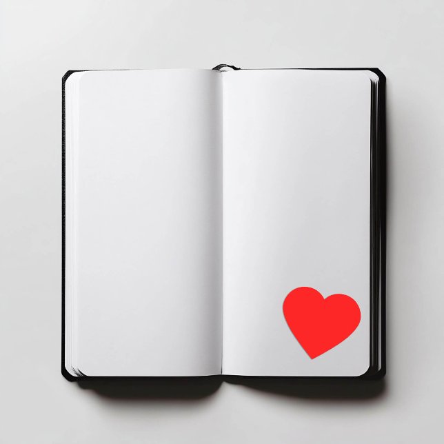 Adesivo Coração Vermelho (Red Heart Sticker)