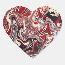 Adesivo Coração Vermelho, Branco, Roxo