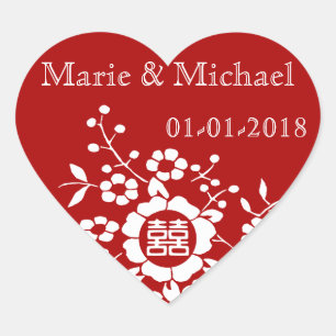 Adesivo Coração Vermelho • Flores de corte de papel • Felicida