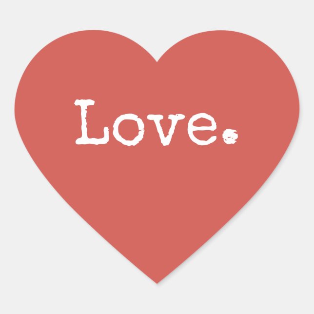 Adesivo Coração Vermelho Quente de Natal (Frente)